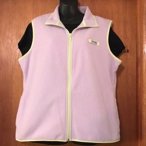 XL fleece Columbia PFG lilac and yellow vest